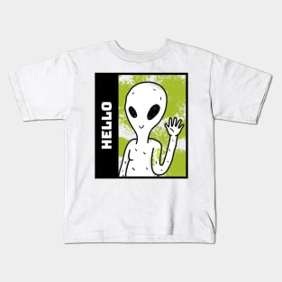 HELLO ufo alien Kids T-Shirt